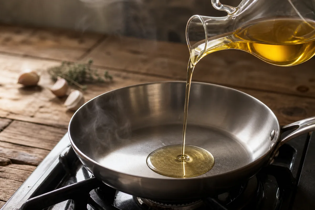 Quelle huile pour la cuisson : friture, poêle et four